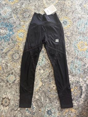 CHANEL Black Girls' High-Waist Logo Leggings